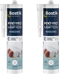 Mastic Colle de Fixation MSP 103 Miroirs - Préserve le Tain - Collage de Miroirs jusqu'à 2m x 2m - Blanc - 290 ml (Lot de 2)