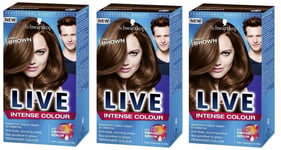 Schwarzkopf Live Intense Colour Urban Brown 088 - Pack of 3