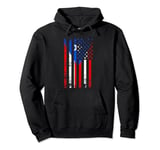 Puerto Rico USA Flag, 4th of July American Puerto Rican Flag Pullover Hoodie