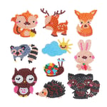 TOYANDONA 5D Diamond Painting Stickers DIY Animal Diamond Stickers Stick Paint with Diamonds for Kids and Adult Beginners Glass Table Decoration (Assorted Color)