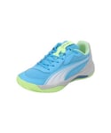Puma Unisex Adults Nova Court Tennis Shoes, Luminous Blue-Puma White-Glacial Gray, 46.5 EU
