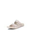 ECCO Women's Cozmo Two Band Slide Sandal, Limestone Croco, 5-5.5