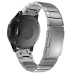 synsing Bracelet en titane de 26 mm compatible avec Fenix 7X Pro Sapphire Solor/6X Pro/5X Plus, bracelet en métal de 22 mm avec fermeture rapide compatible avec Fenix 7/6 Pro/5 Plus/Forerunner 965