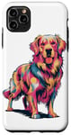 iPhone 11 Pro Max Cute Colorful Golden Retriever Dog Art for Pet Lovers Case