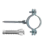 Fischer Collier CPT 1-1/4" pour fixation de tuyaux en métal, diamètre tubes de 39 mm à 43 mm, comprend cheville SX Plus 10 et vis double M8, 567675