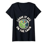 Womens Leave It All on the Lawn Croquet V-Neck T-Shirt