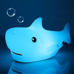 Shark Night Light Kids, 7 väriä vaihtava LED kannettava kosketusvauvan lamppu, USB ladattava silikoni Animal Night Light lapsille päiväkoti taapero (Shark)