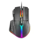 Mars Gaming MM-XT, Souris Gaming RGB, Design Ergonomique avec Repose Pouce, Capteur Optique 12800DPI, 9 Boutons Configurables, Switchs Huano, Contrôle Logiciel, Compatibilité Multi-Platforme, Noir