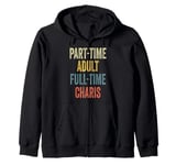 CHARIS Personalized Retro Girls Part-Time CHARIS Name Zip Hoodie