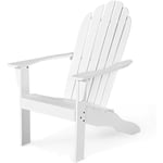 Fauteuil Adirondack en Bois Acacia Massif, Certifié fsc, Résistant aux Intempéries,Chaise d'Extérieur Charge Max 160 kg pour Balcon, Terrasse, Plage,