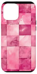 Coque pour iPhone 12 Pro Max Rose aquarelle damier IT Dead Lights Pattern --ar 9:16