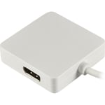 DELTACO Mini DisplayPort to DVI / HDMI / VGA adapter, 0.15m, white