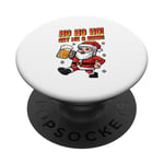 Ho Ho Ho! Get Me A Beer! 8-bit Santa Christmas Festive Beer PopSockets Adhesive PopGrip