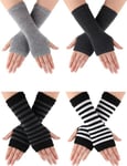 SATINIOR 4 Paria Cashmere Feel Wrist Sormettomat hanskat peukalonreiällä Unisex Cashmere Lämpimät Käsineet