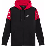 Hoodie alpinestars - Velocity zip svart röd large bomull