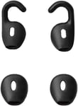 Lot de 4 paires de boucles d'oreilles en silicone noir pour écouteurs Jabra Talk 45/Stealth/Boost Bluetooth