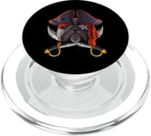 Costume d'Halloween de pirate bouledogue français Jolly Roger PopSockets PopGrip pour MagSafe