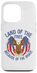 Coque pour iPhone 13 Pro USA Eagle Land of the Free à cause du courageux 4 juillet