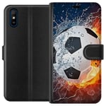 Xiaomi Redmi 9A Plånboksfodral Fotboll Eld