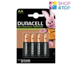 Duracell AA Rechargeable 1300mAh Batteries 1.2V HR6 NiMH Mignon Stilo 4BL New