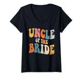 Womens Uncle Of The Bride Wedding Bridal Party Team V-Neck T-Shirt