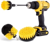 Drill Brush Attachment Set - Power Scrubber Brush Cleaning Kit - All Purpose Drill Brush with Extend Attachment for Bathroom Surfaces, Grout, Floor, Tub, Shower, Tile, Corners, Kitchen and Car