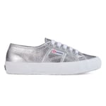 Superga Womens/Ladies 2750 Metallic Canvas Trainers (Grey Silver) - Size UK 3