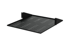 StarTech.com 2U Vented 19" 2-Post Network Rack Cabinet Shelf, 20in Deep Center Mount Cantilever Tray Rackmount Shelf for AV/Data Equipment Enclosure with Cage Nuts & Screws 75lb Capacity - 2U Fixed Rack Shelf (CABSHF2POSTV2) - rackhylde - 2U