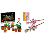 LEGO 10329 Icons Tiny Plants Set, Artificial Flowers in 9 Buildable Teracotta-Coloured Pots, Botanical Collection & Cherry Blossoms, Artificial Faux Flowers Set, Makes a Great Desk Decor Accessory