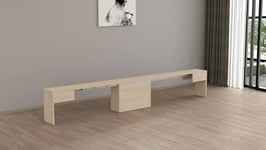 Dmora - Banc Ubertino, Siège pour Table à Manger, Banc Simple Extensible, 290x25h45 cm, Olmo