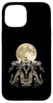 Coque pour iPhone 15 Pharaon King Tut Lune hurlante égyptienne