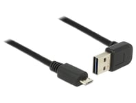 DELOCK – Cable EASY-USB 2.0 Type-A male angled up / down > USB 2.0 Type Micro-B male 1 m (83535)