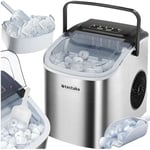 tectake® Machine à glaçons Silencieuse Appareil à glacons, 9 glaçons par cycle, env. 6-13 minutes, Écran tactile, avec Cuillère à glace, Ice Maker Machine a glacons Appareil cuisine Maison