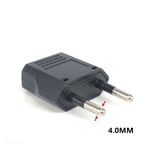 Mini adaptateur de prise AU US vers EU mis à la terre,convertisseur de prise,connecteur de petite prise de voyage,snapeuropéen,américain vers australien,USA,Euro,250V - Type EU Plug Black