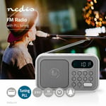 Nedis LED FM Radio Alarm Clock LED Display Bedside with Sleep Timer and Snooze