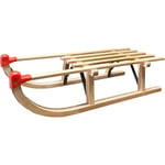 Ski En Bois Davos 90Cm Traditionnel Luge Pour Enfant En Bois De Hêtre