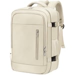 OTAHGK Bagage Cabine 40x20x25 pour Ryanair Sac à Dos de Voyage Bagage à Main Avion Sac à Main sous Le Siège Valise Sac Ordinateur Portable avec Port de Charge USB-Beige