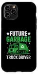 Coque pour iPhone 11 Pro Future Garbage Truck Driver Déchets Collecteur de déchets Sanitation