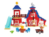 Big-Bloxx – Dino Ranch Clubhaus – Kit de Jeu XXL (168 Briques) pour Grande Maison Club avec Plusieurs étages, Figurine Jon, Figurine Dinosaure Flash et Accessoires, pour Enfants de 18 Mois à 5 Ans