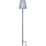 Lampe solaire - GARDEN ID Argent - Ø12 h70 cm - Autonomie 6-8h - Pied stabilisateur - Bouton on/off - Pile AAA.