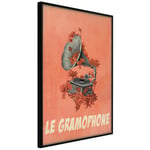 Plakat - Gramophone - 30 x 45 cm - Sort ramme