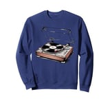 Vintage Audio LP Vinyl Record Player Retro Style Sweatshirt