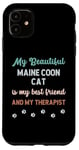 Coque pour iPhone 11 Maine Coon Cat, maman, père, propriétaire, amoureux, thérapeute et ami