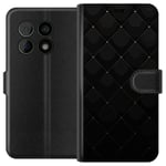 OnePlus 10 Pro Musta Lompakkokotelo Exklusivt Mönster