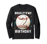 It's My 2nd Birthday Baseball 2 Year Old Boy Girl Long Sleeve T-Shirt