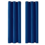 Deconovo Rideau Occultant Thermiques Anti Froid, Double Rideau Isolant Anti-Bruit, Économie d'Énergie, Idéal pour Chambre et Salon, 107x183 CM (Largeur x Hauteur), Bleu Roi, 2 Pièces