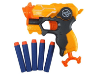 Kids Blaze Storm Orange Pistol Gun INCLUDES 5 Foam Bullet Darts ARMY BOYS