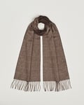 Piacenza Cashmere Cashmere/Silk Glencheck Scarf Brown