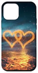 Coque pour iPhone 12 mini Coeurs flamboyants Saint-Valentin