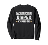 Funny Diaper Changer Newborn Dad On Duty Expecting Baby Mom Sweatshirt